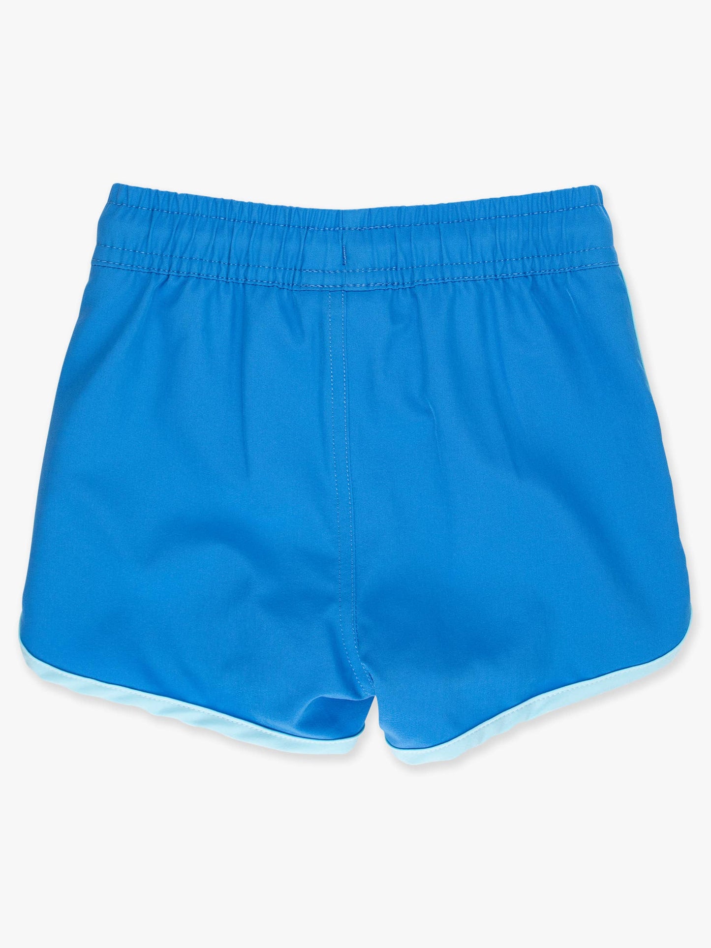 Boys Sonic Blue Performance Hybrid Dolphin Hem Swim Trunks