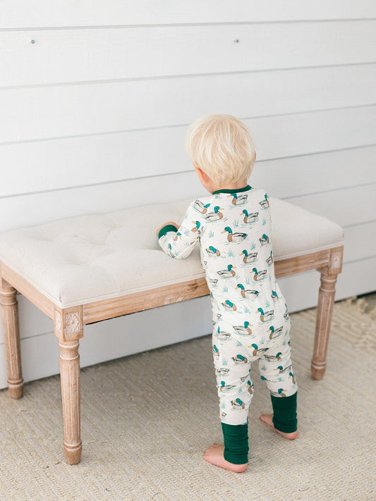Duck Pond Zipper Romper & PJ Set