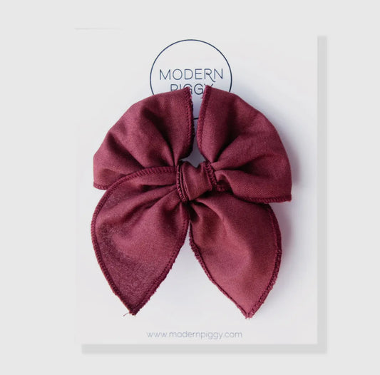 Burgundy Nylon Bow