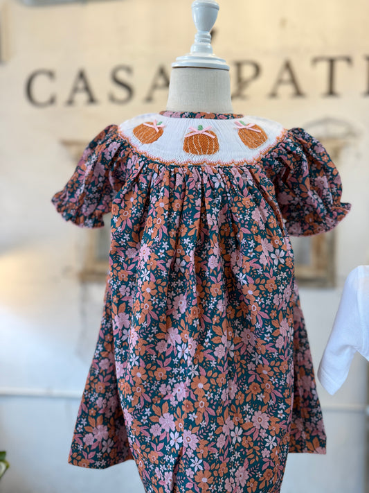 Pumpkin Smocked Dress