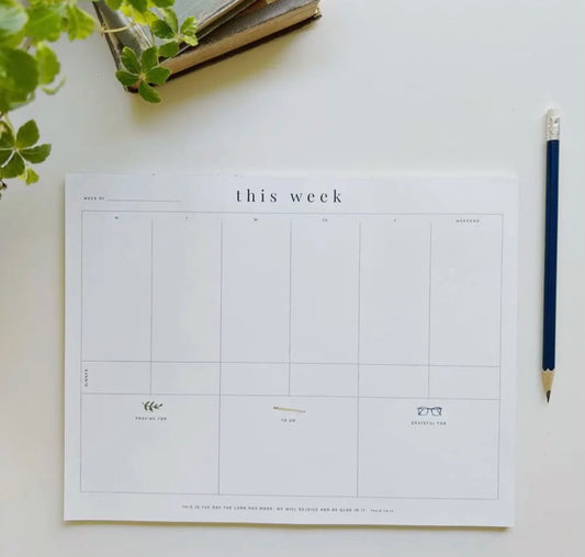 This Week Weekly Desk Notepad Planner