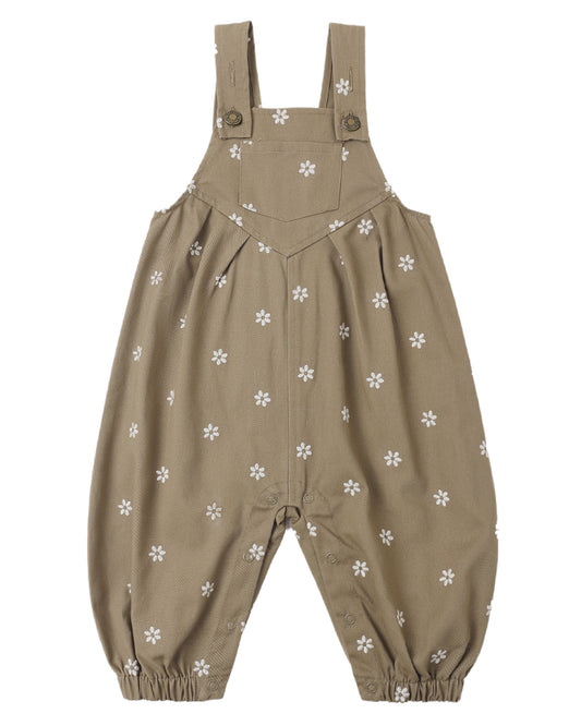Embroidered Daises Overalls