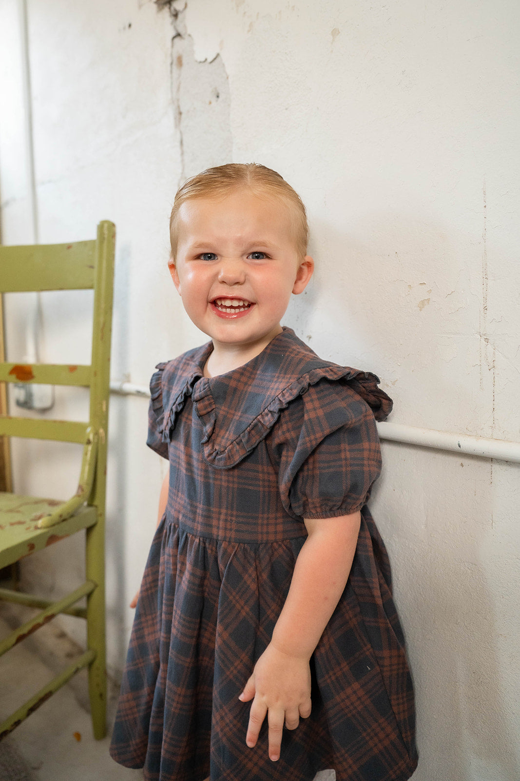 CAMILLE DRESS MIDNIGHT PLAID