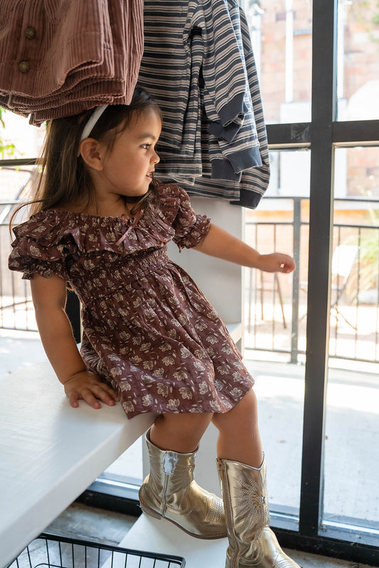 DILLON DRESS IRIS MULLBERRY