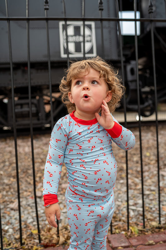 Blue Candy Cane Pjs
