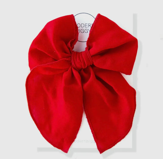 Red Alligator Clip Bow