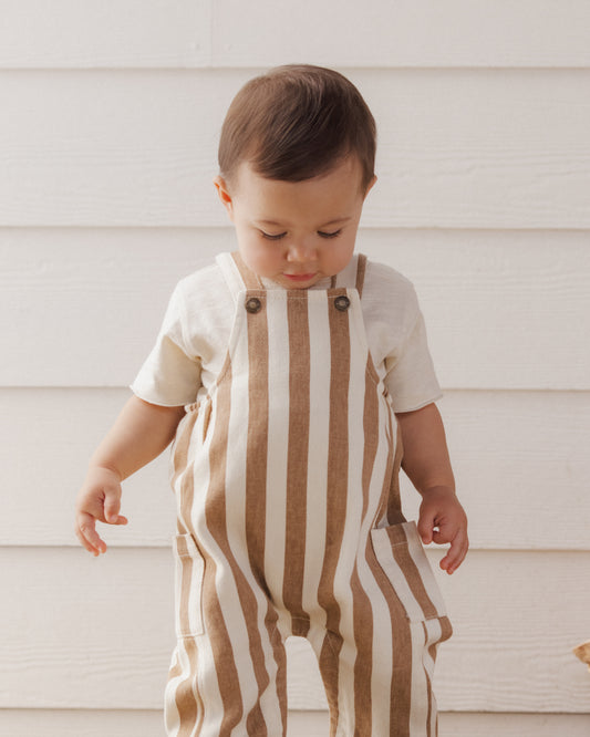CARGO BABY OVERALL FAWN PINSTRIPE
