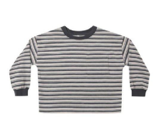 RELAXED LONG SLEEVE TEE BLUE STRIPE